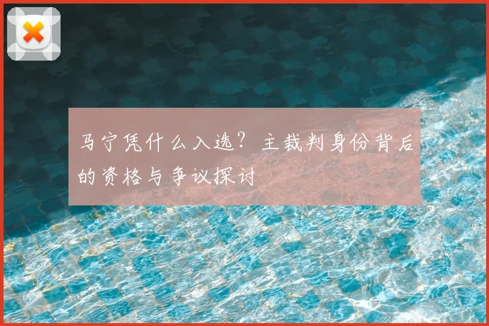 马宁凭什么入选?主裁判身份背后的资格与争议探讨